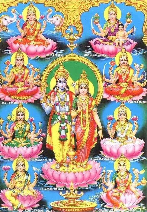 8 types of goddess Laxmi (लक्ष्मी)