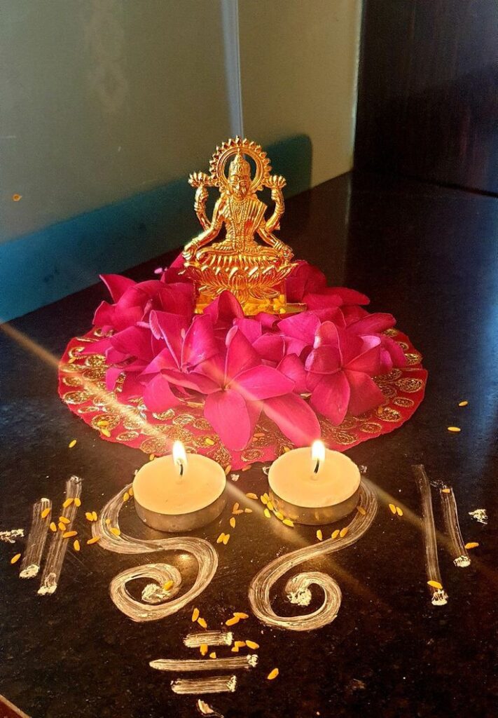 Puja of goddess Laxmi (लक्ष्मी)